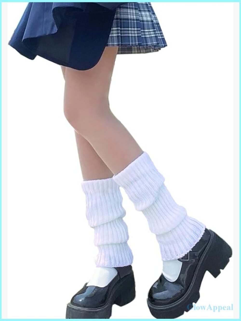 Ribbed Knitted Leg Warmers Long Boot Socks Y2K Dance Yoga Sports